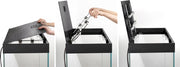Aquael OptiSet 200 cm101x41x56h senza supporto - acquario in extrachiaro con illuminazione LED Colore: Nero