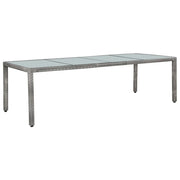 Set da Pranzo da Giardino 11 pz con Cuscini Polyrattan Grigio 43957
