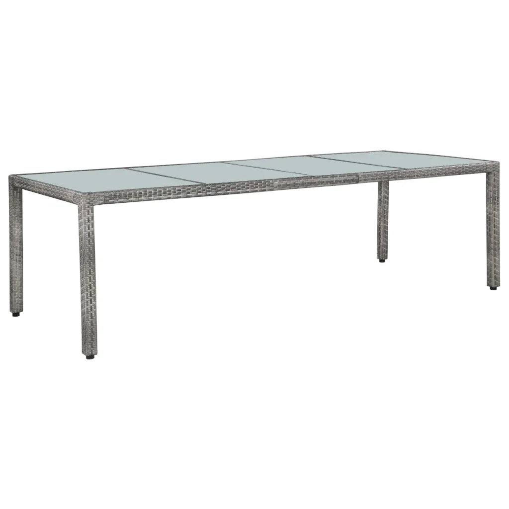 Set da Pranzo da Giardino 11 pz con Cuscini Polyrattan Grigio 43957