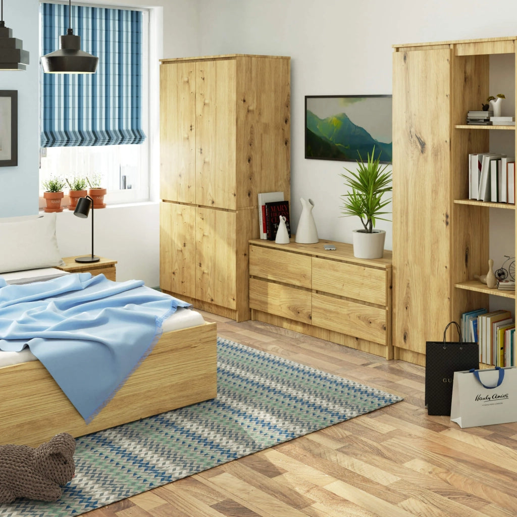 Armadio AKORD S90 4 ante Quercia Artisan 90x51x180 cm