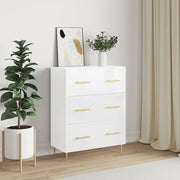 Credenza 69,5x34x90 cm in Legno Multistrato Bianco Lucido 827838