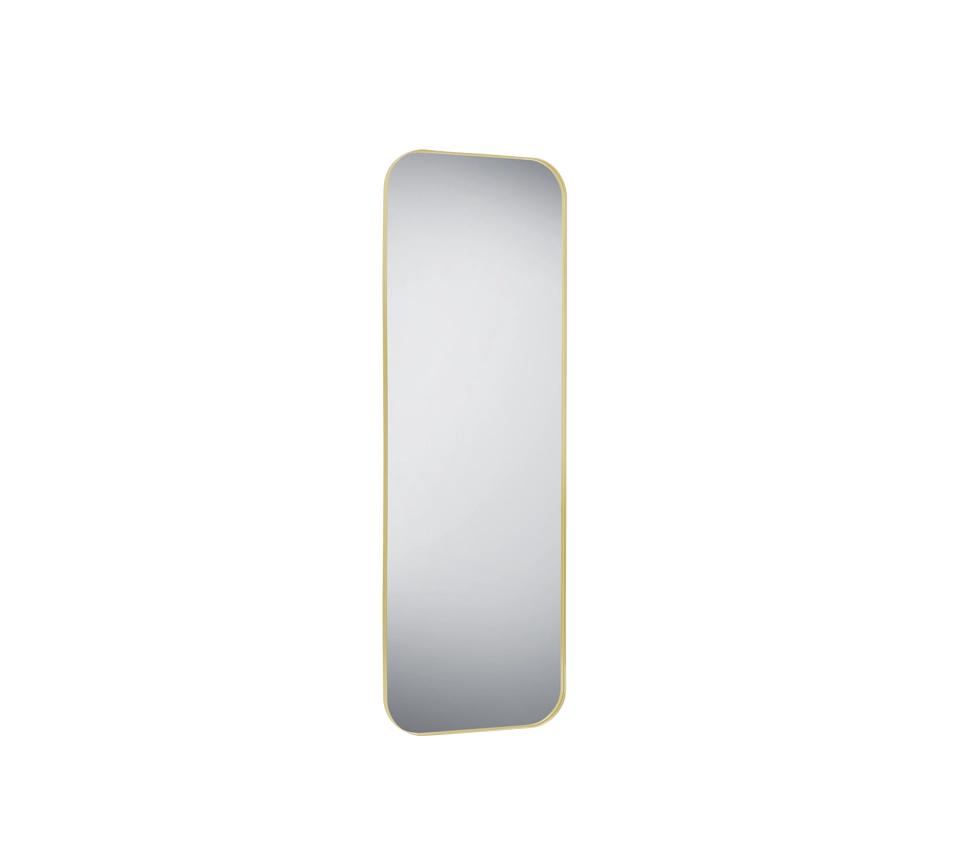 BRITNEY SPECCHIO DA PARETE CON CORNICE SPORGENTE CON GANCI X INSTALLAZIONE ORIZZONTALE E VERTICALE 50X150 ORO