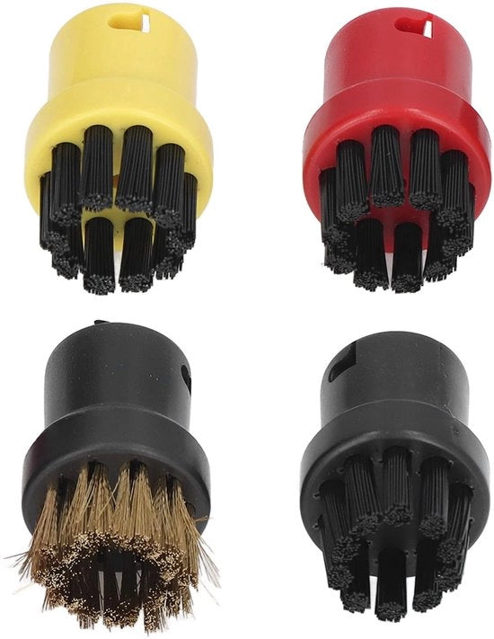 Borsetto di Sostituzione per Scopa - Compatibile con SC1/SC2/SC3/SC4/SC5/SC7 - Realizzato con ABS/Nylon Resistenti - Ideale per Rubinetti/Gabinetti/Doccia - Borsetto a Spina con Setole Nere/Rosse