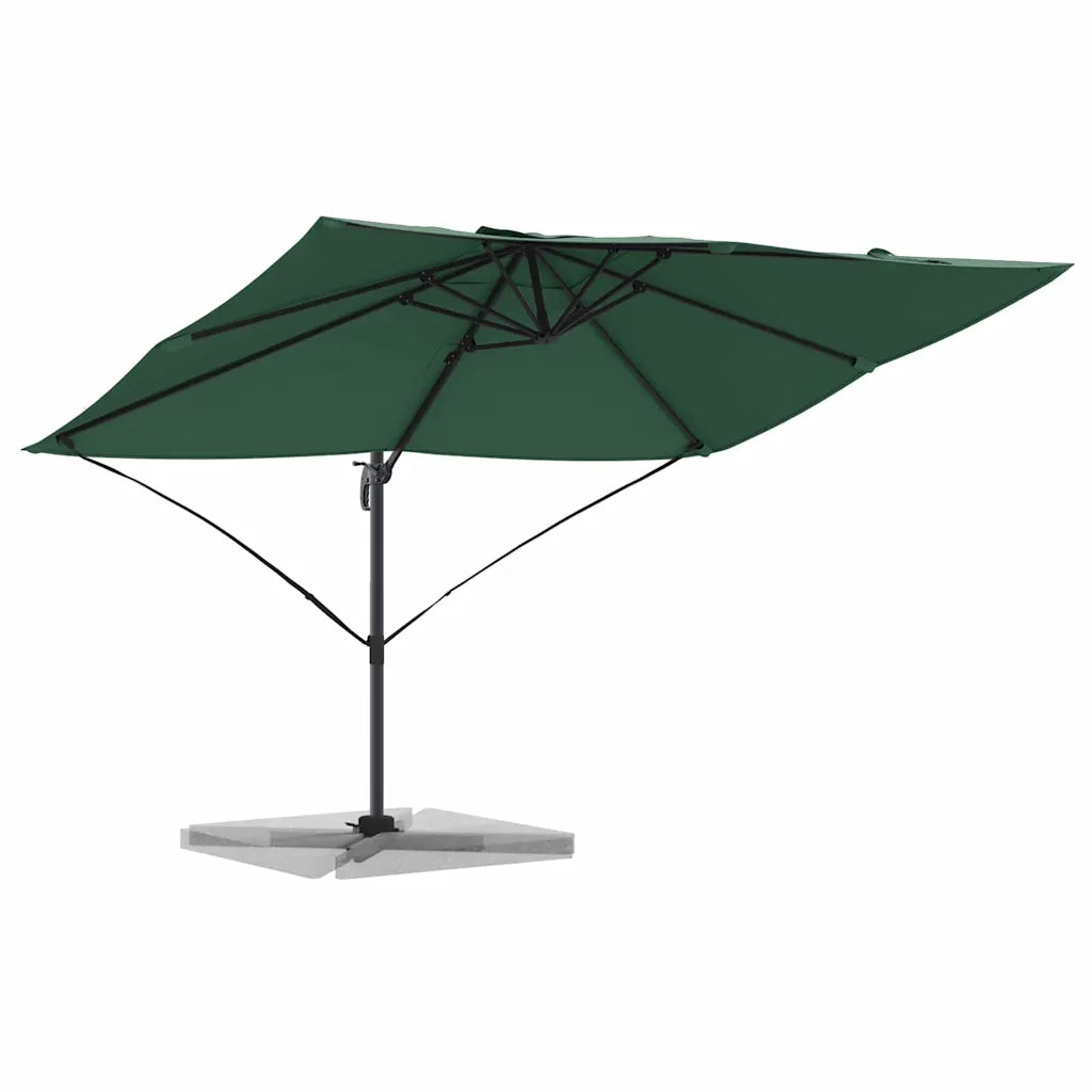 Ombrelloneda-Ombrello da giardino balcone Verde 351 x 250 x 260 cm Poliestere e Alluminio