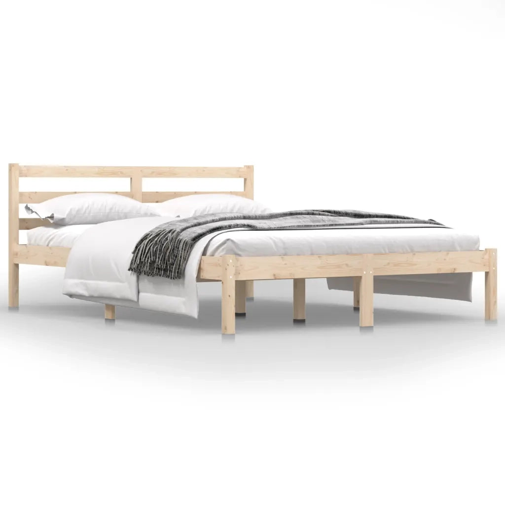Giroletto-Struttura Letto in Legno Massello 135x190 cm Small Double 476278