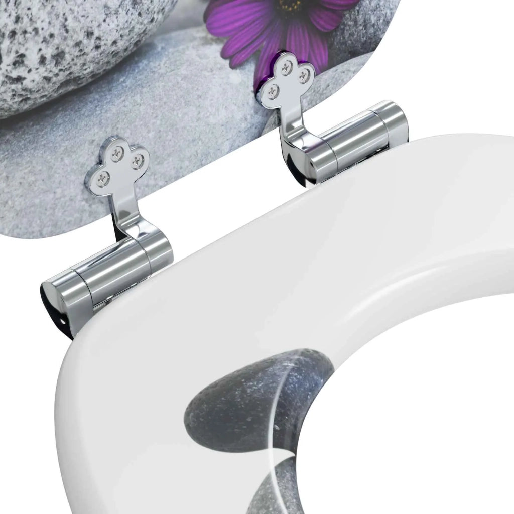 Sedile per toilette con chiusura morbida 2 pz Grigio CFW4077504