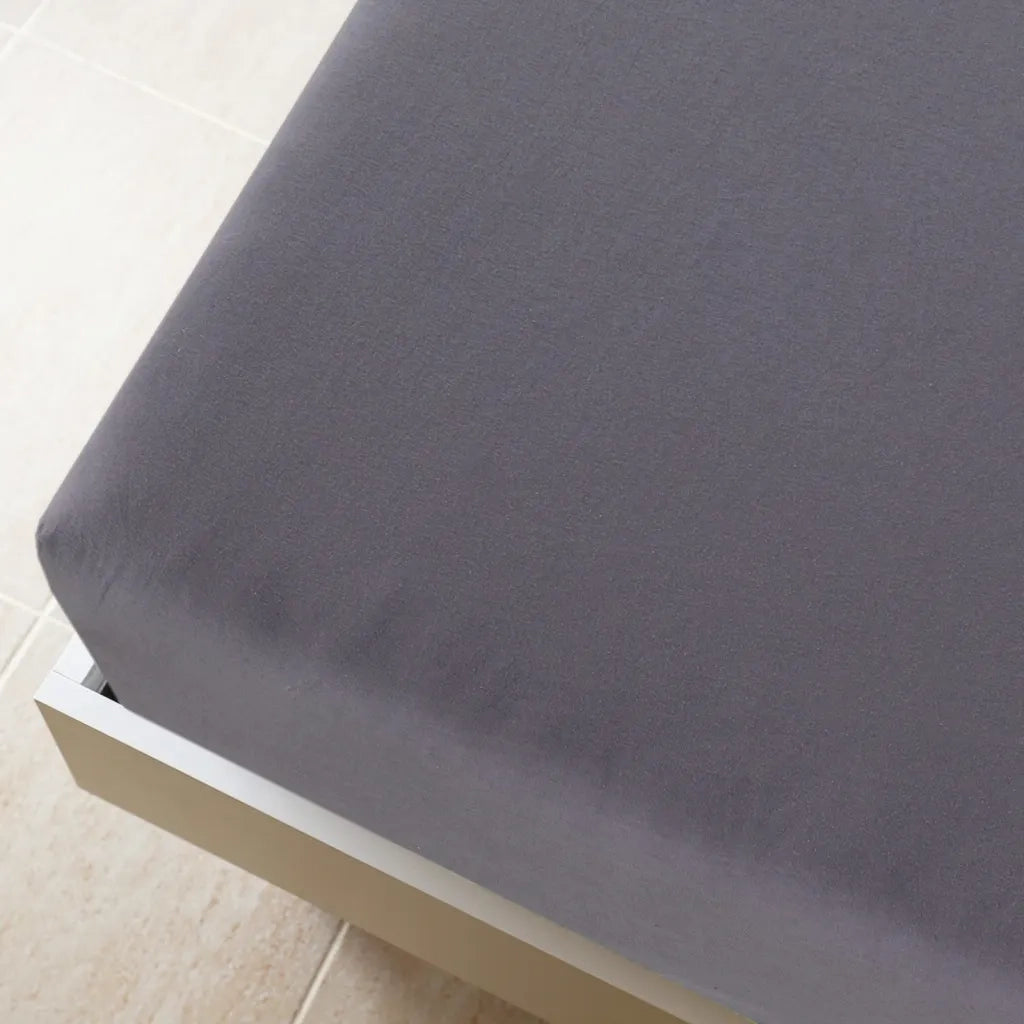 Lenzuola con Angoli Jersey 2 pz Antracite 160x200 cm Cotone 136197