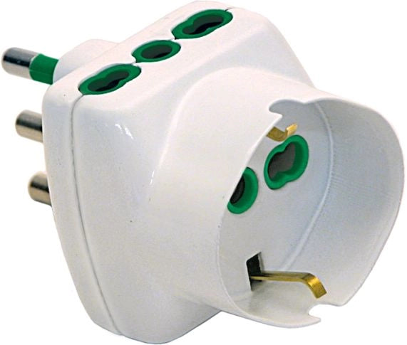 FME 87.240 BL ADATTATATORE 16A 2P+T 2 BIPAS SCHUKO- FANTON- 1,0 pz