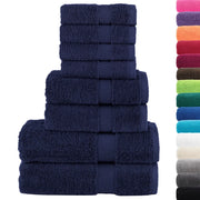 vidaXL Set ASciugamani SOLUND 8 pz Blu Navy 600 gsm