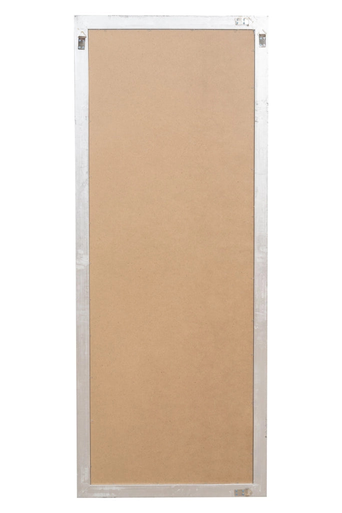 Biscottini Specchio Specchiera da parete e appendere verticale/orizzontale L72xPR4xH180 cm finitura foglia argento anticato