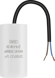 Condensatore di avviamento - 8μF 450 VAC - Condensatore per motori elettrici - Condensatore universale - Viti di fissaggio - Accessori per pompe e compressori - Accessori per elettrodomestici - Condensatori per macchine per aria