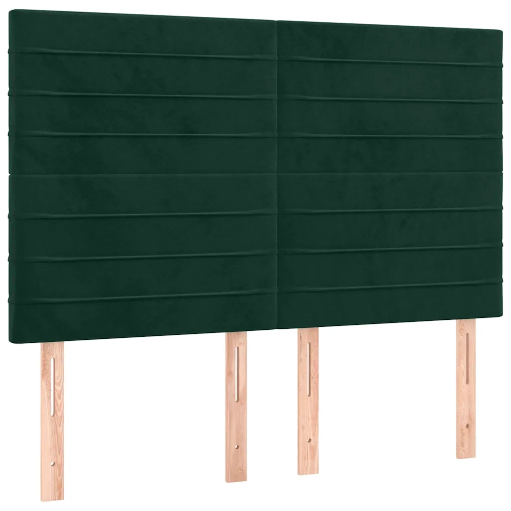 Giroletto a Molle con Materasso Verde Scuro 140x190 cm Velluto 3132738