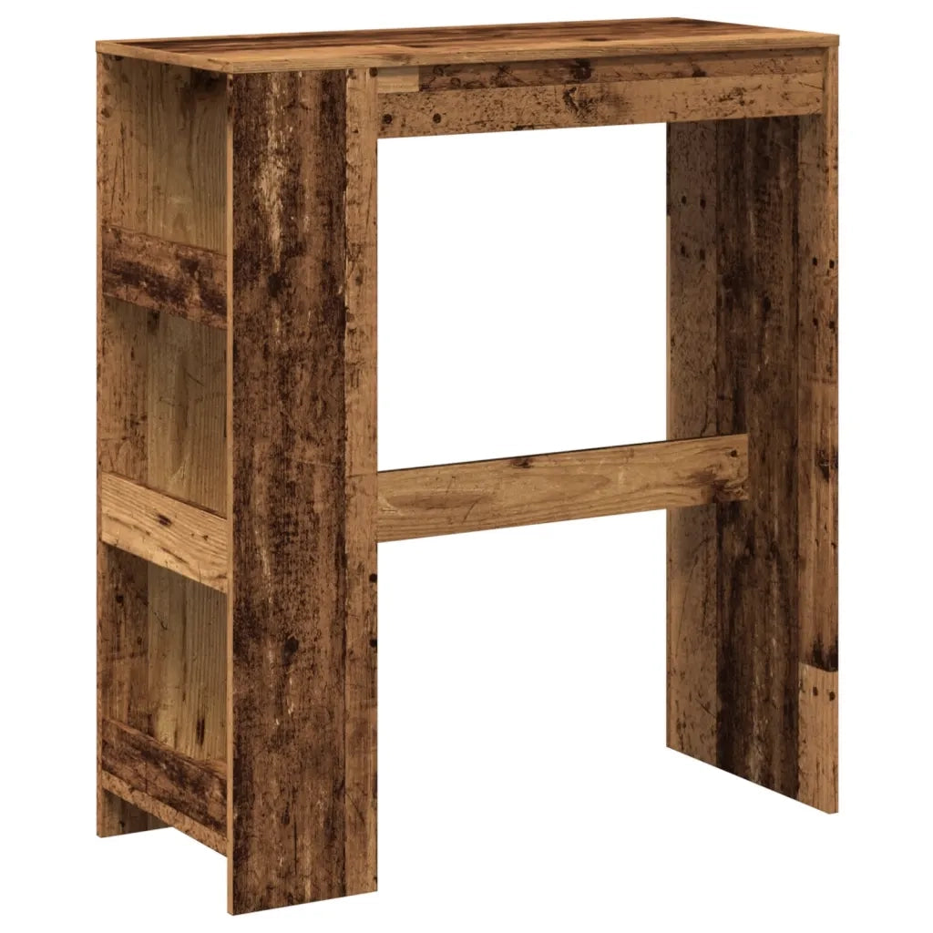 Tavolo Bar con Rastrelliera Antico 90x40x103,5 cm Multistrato 854380