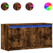 Mobile TV | Armadietto TV | Mobile Porta TV con LED Rovere Fumo 100x34x50 cm in Truciolato