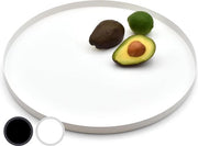 Piatto di Servizio Decorativo Rond Ø 40 cm - Design Piatto Decorativo e Piatto di Servizio in Metallo (Matte Bianco)