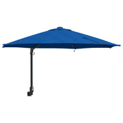 Moderno ombrellone da giardino inclinabile con illuminazione LED per esterni 248 x 248 x 148 cm poliestere azzurro 02_0058649