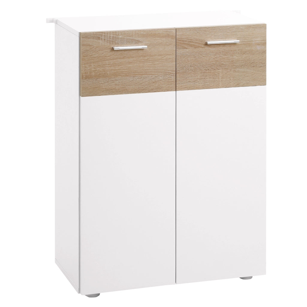 Armadio da bagno con 2 ante e ripiani regolabili ¨C zephmum ¨C 60x30x85 cm bianco