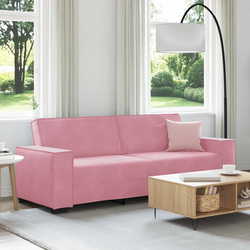 Divano a 3 Posti-Sofa 3 Posti rosa 180 cm in Velluto 479987