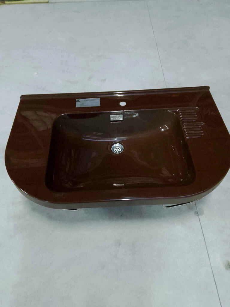 LAVABO TEUCO IN RESINA 100X60 MARRONE - TEUCO