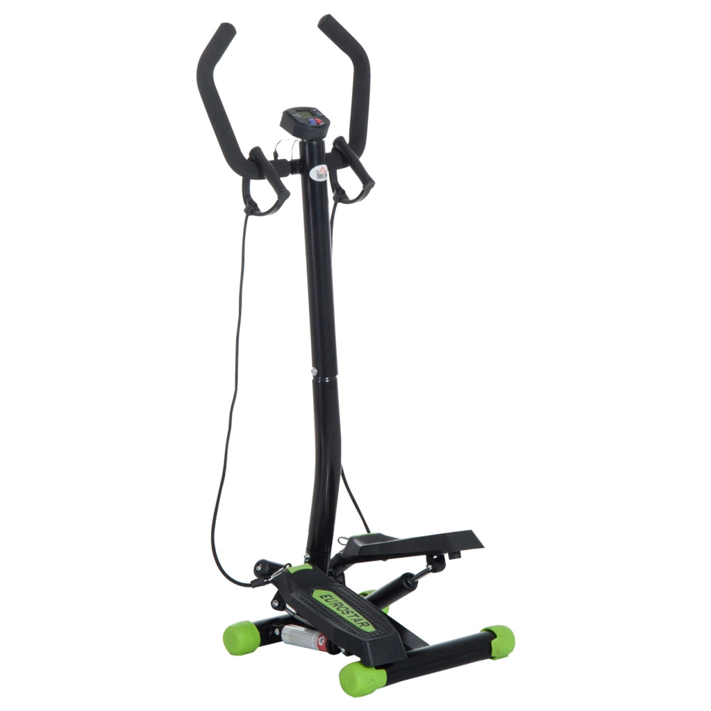 Stepper Fitness con Manubri e Schermo LCD ¨C zephmum ¨C 40x40x118 cm Nero
