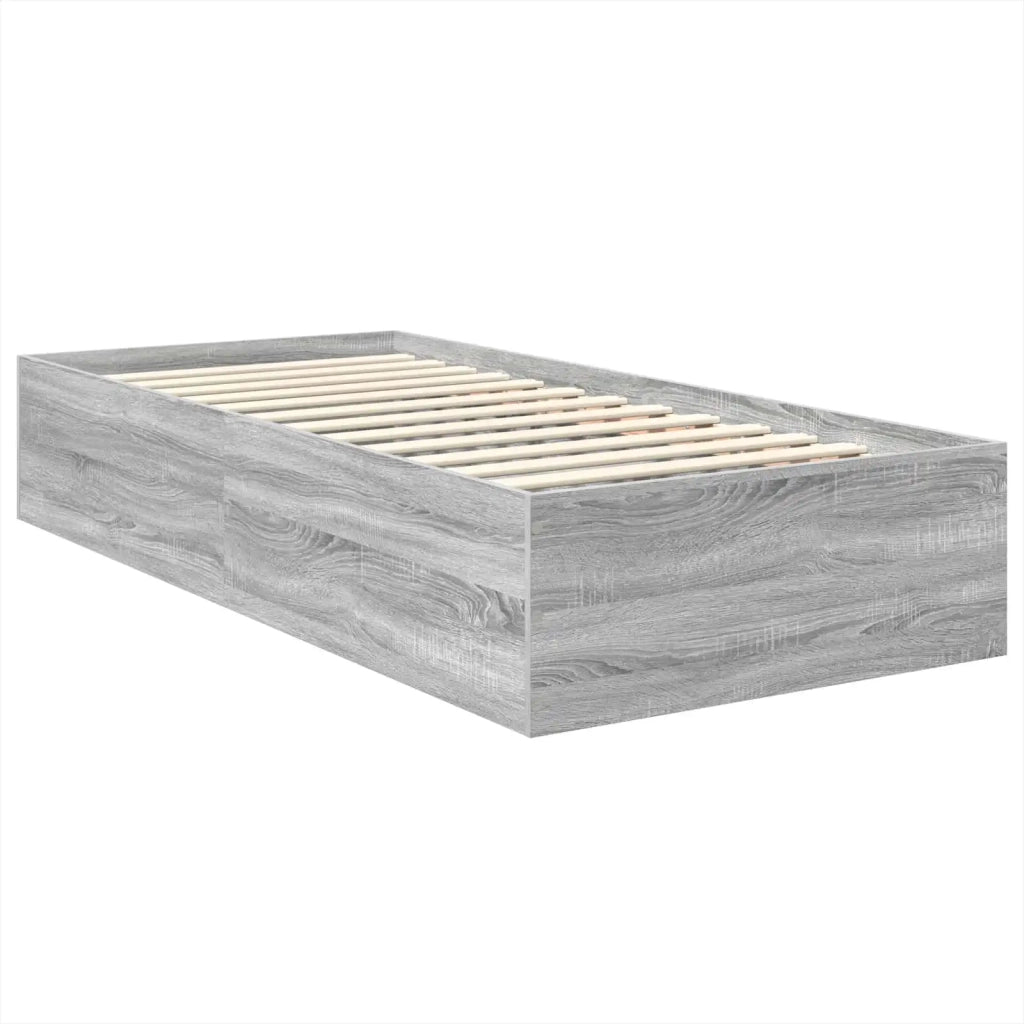 Struttura del letto Grigio Sonoma 90 x 190 cm Legno multistrato 3408709