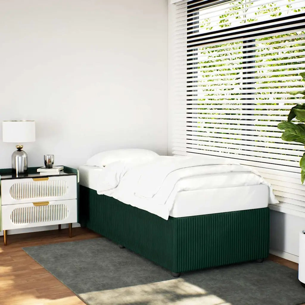 Giroletto senza Materasso Verde Scuro 90x200 cm in Velluto 3284985
