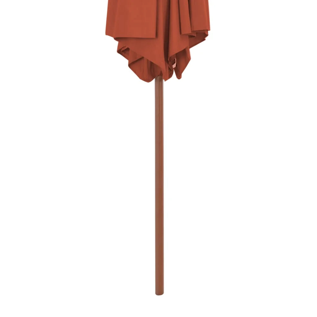 Ombrellone da esterno con palo in legno 270 cm arancione 02_0008247