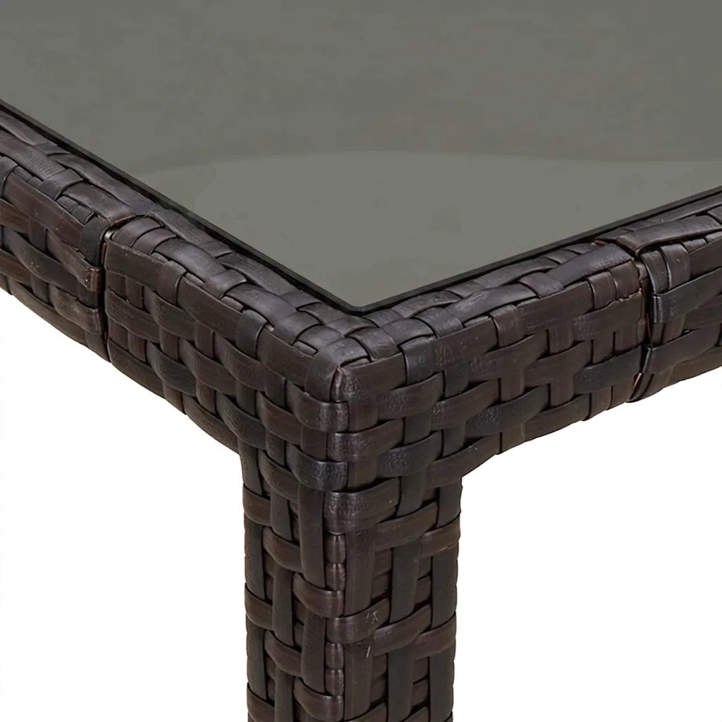 Tavolo da Giardino | Tavolino da esterno Marrone 150 x 90 x 75 cm polyrattan