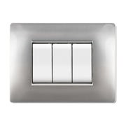 PLACCA LIFE Q LIVING PLAST ALLUMINIO CHIARO 7P