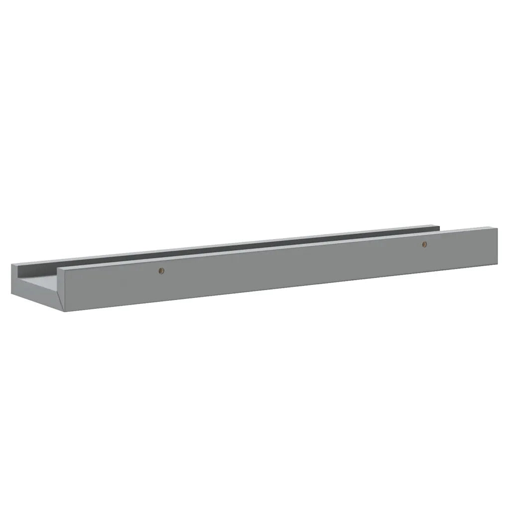 2 pz Mensole | Ripiano | Scaffale Loggia per Foto Grigie 40x9x3 cm in MDF
