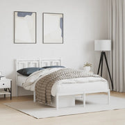 Giroletto con Testiera-Struttura Letto con testiera Metallo Bianco 120x190 cm 857849