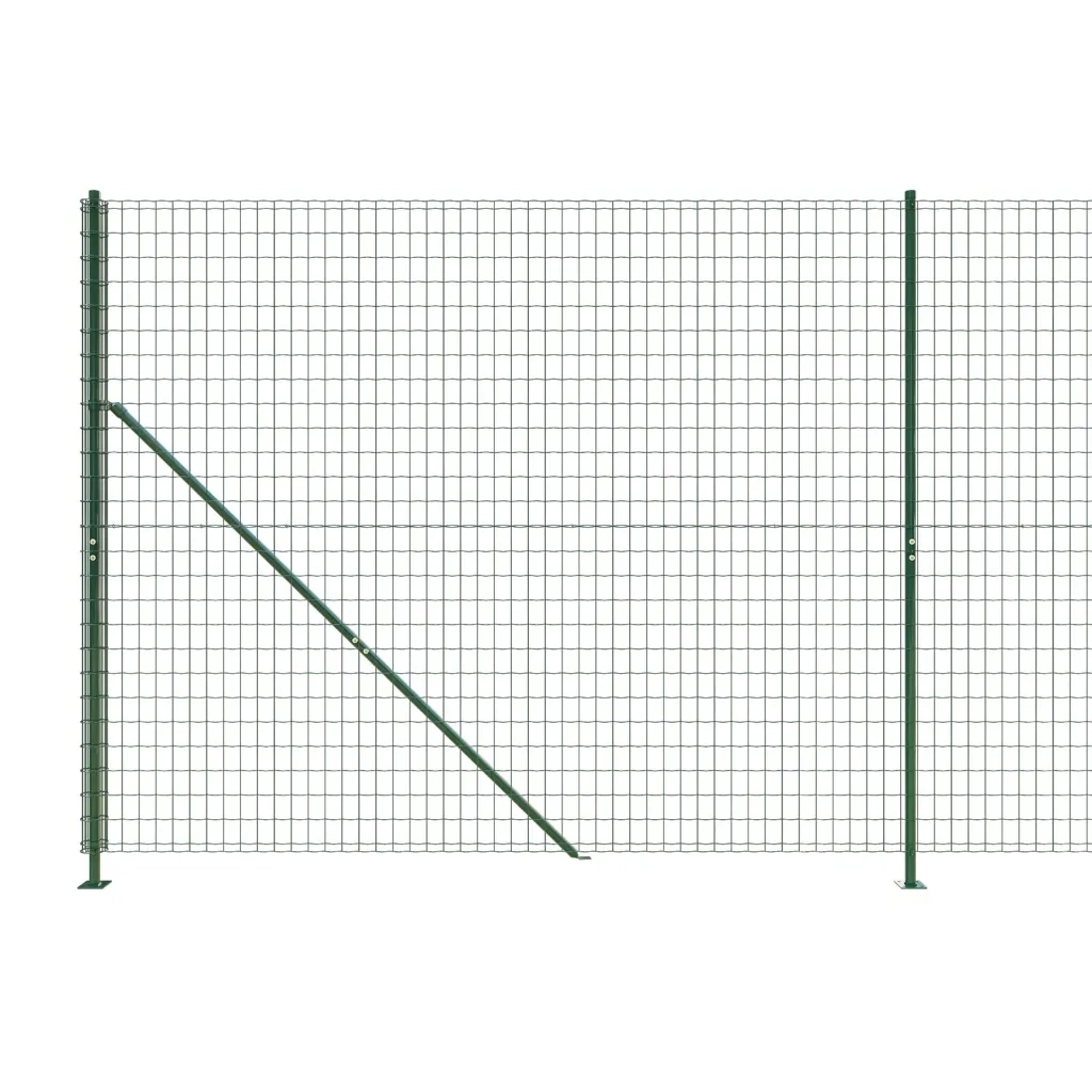Recinzione Metallica con Flangia Verde 1,4x10 m 154147