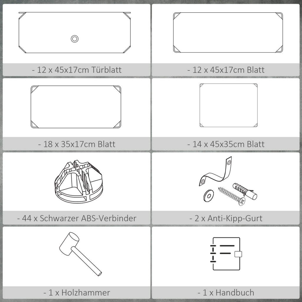 Scarpiere 12 Box ¨C zephmum ¨C Nero Bianco Plastica