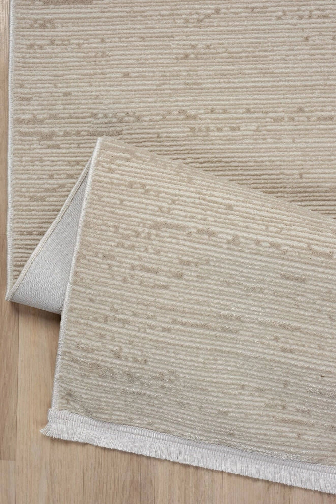 Wheelersburg, Tappeto Materiale Struttura in Tessuto, 200x120 cm Beige
