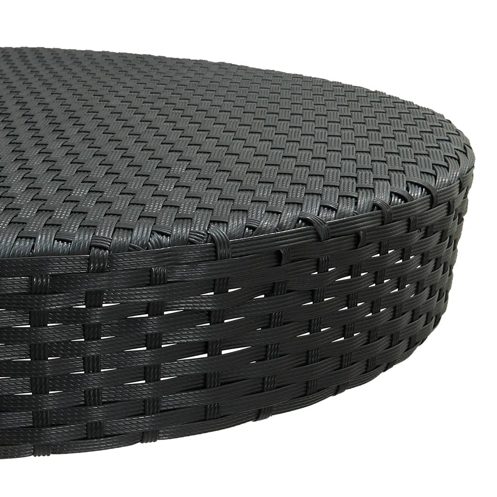 Set Bar da Giardino 5 pz con Cuscini Polyrattan Nero cod mxl 34891