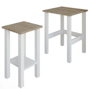 Set di 2 tavolini in legno "Gina 2" - 45 x 45 x 60 cm - Beige