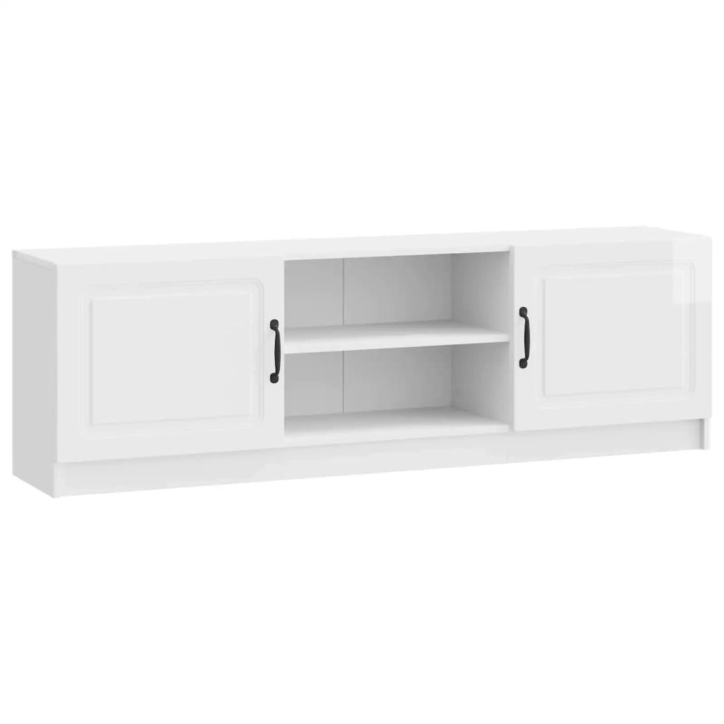 Mobile TV Bianco Lucido 150 x 31 x 47 cm Legno ingegnerizzato 895839