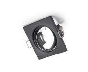 Faretto incasso quadrato nero orientabile Trio JURA GU10