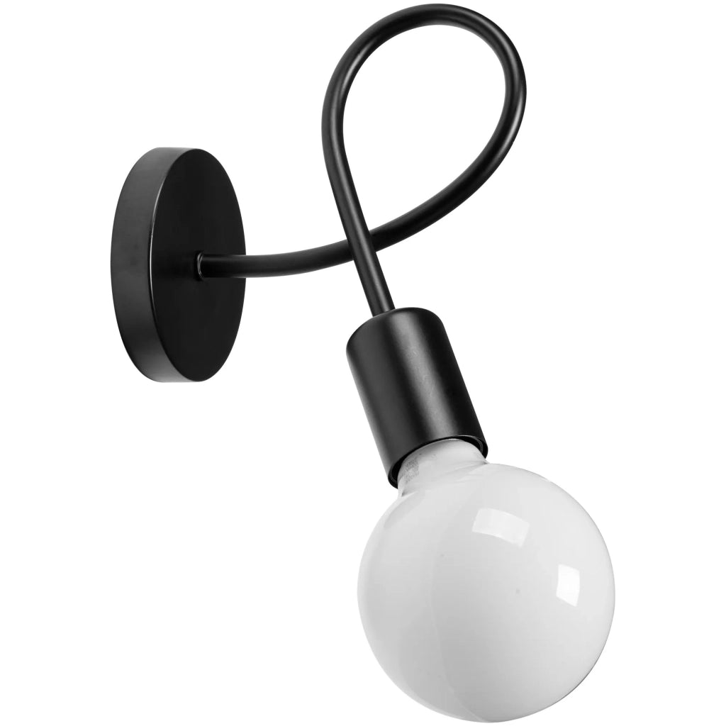 Lampada Da Muro Di Parete Metallico Loft Black Nero 392226 Loft Paradise Black 392199