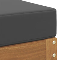 Panca da giardino Naturale e Antracite 115 x 43 x 45 cm 900672