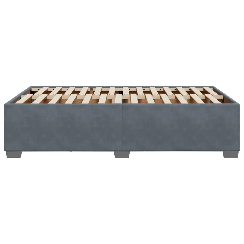 Giroletto senza Materasso Grigio Scuro 120x200 cm Velluto