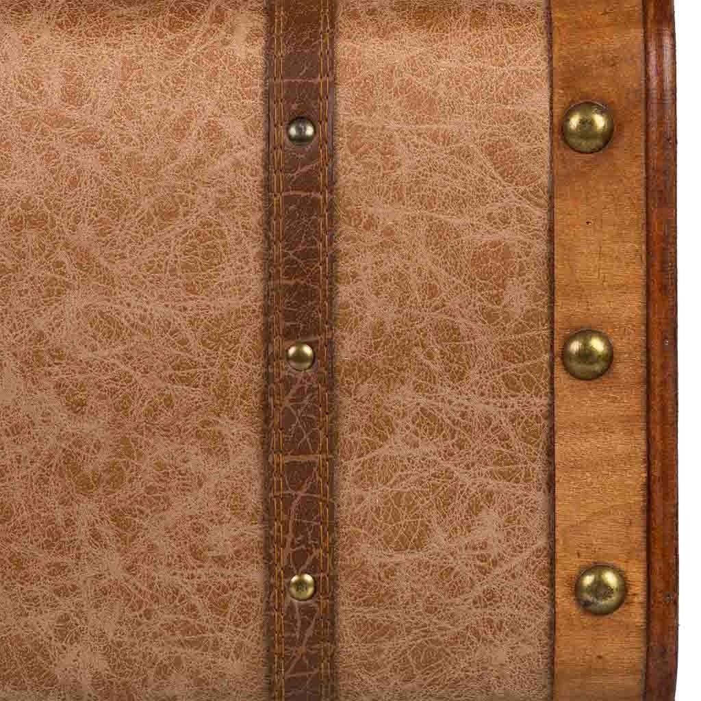 Valigia in legno marrone 38x23x13h cm