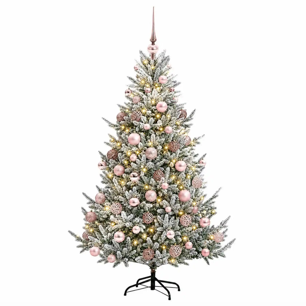 Albero di Natale artificiale con palline 210 cm 300 LED 3466691