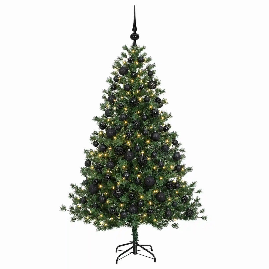 Albero di Natale artificiale con palline 210 cm 300 LED 3466362