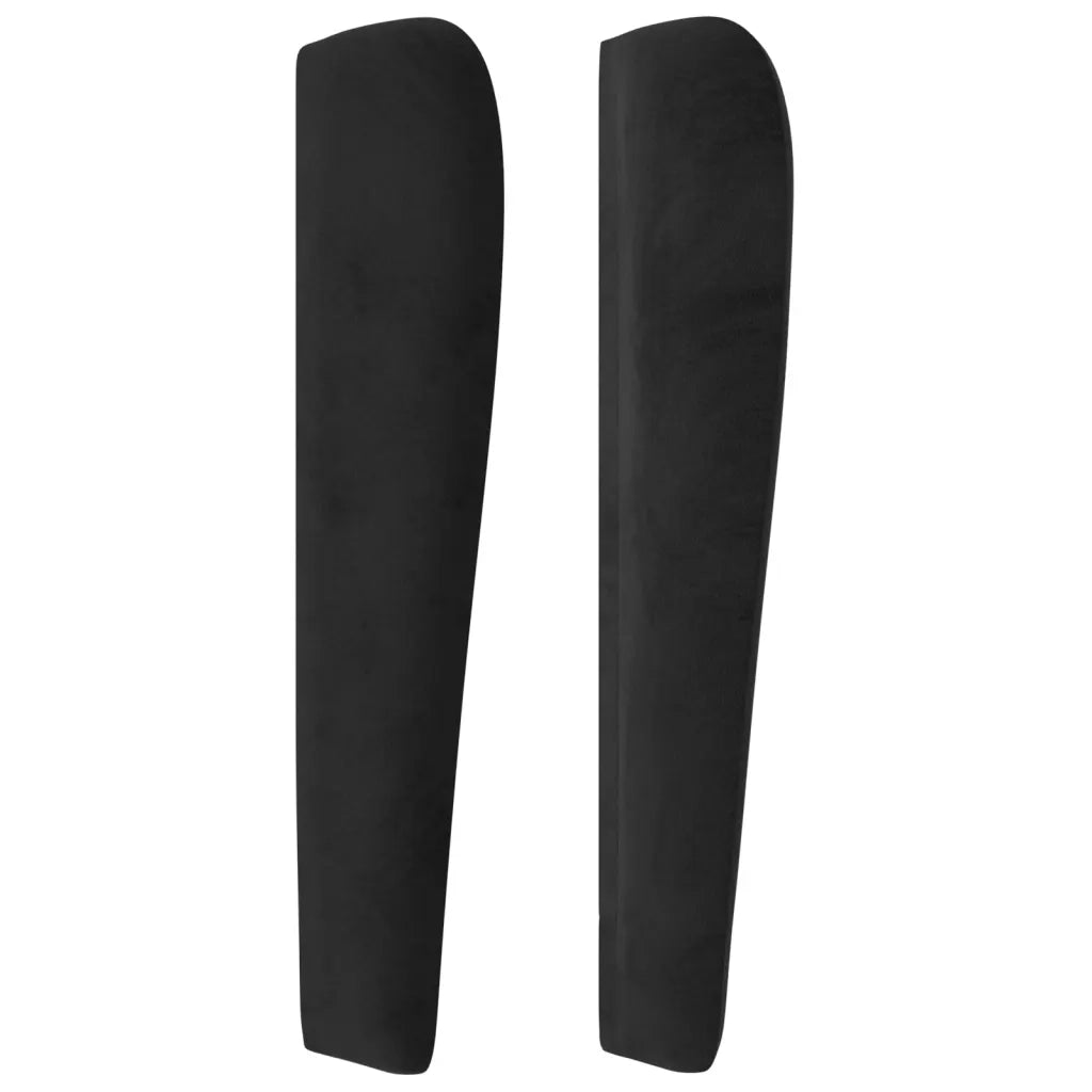 Testiera ad Orecchio Nera 147 x 23 x 118/128 cm in Velluto 3117726