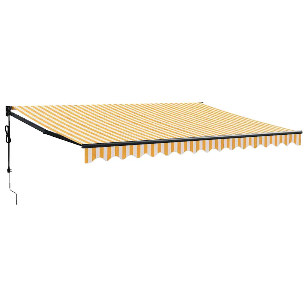 Tenda Sole Automatica Retrattile Gialla e Bianca 4x3 m
