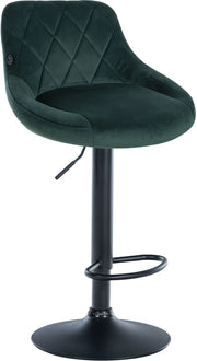 Sgabello da bar Lazio Velvet Verde scuro,nero