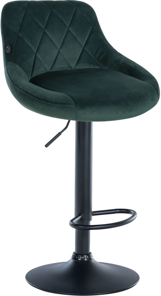 Sgabello da bar Lazio Velvet Verde scuro,nero