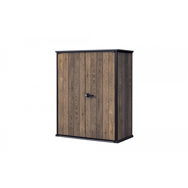 Armadio Porta Attrezzi da Esterno Vertical Store 1400L - 140x73,6x170,4 - Effetto Legno Walnut - Keter