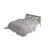 Set Lenzuola Singolo Sopra Sotto e Federe in Microfibra Urban Blu